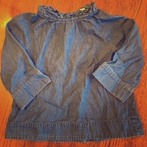 4T Crewcuts Soft Jean blouse. Button down back.